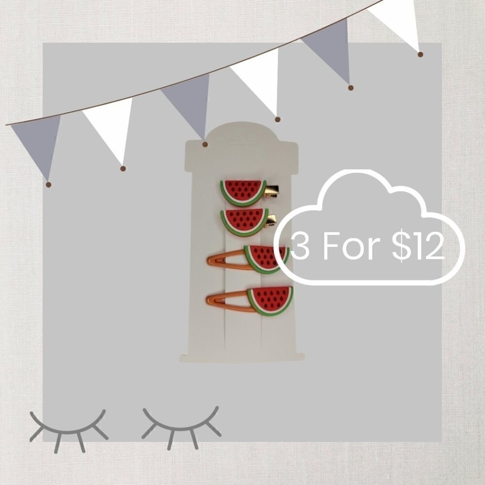 3 for $12 4pc Children Hairclip Set